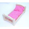 Puppenbett aus Holz natur